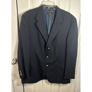 Tommy Hilfiger Jacket Blazer Sport Coat Men's Size 44R Black Preppy